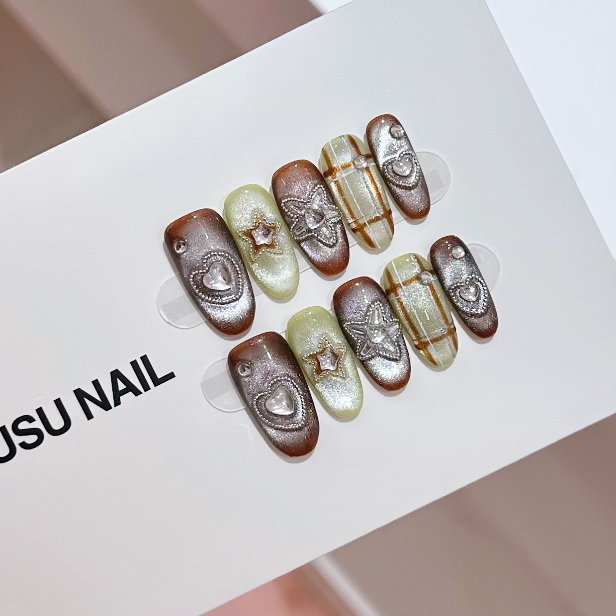 【秋棕可可】SuSu纯手工穿戴甲-可拆卸式重复佩戴-10片装