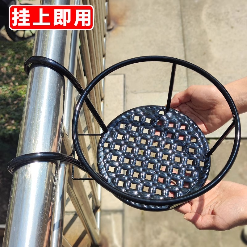 铁艺悬挂阳台花架防盗网风格花盆挂架栏杆多肉室内置物架花盆架
