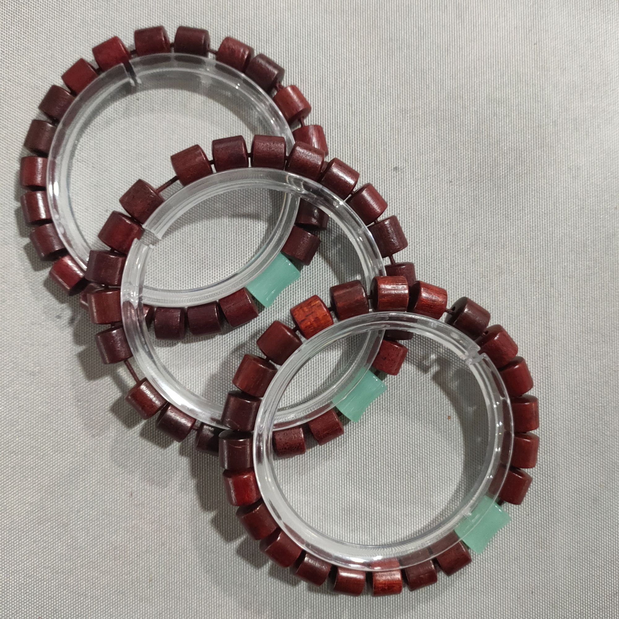 A52 紫檀 卡0.8 直切带配饰单圈手串