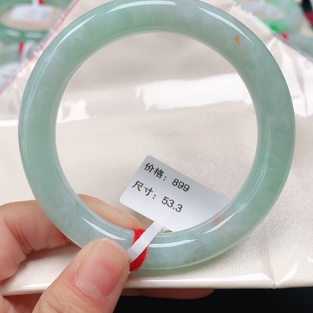 翡翠手镯（圆镯）未镶嵌天然翡翠手镯54