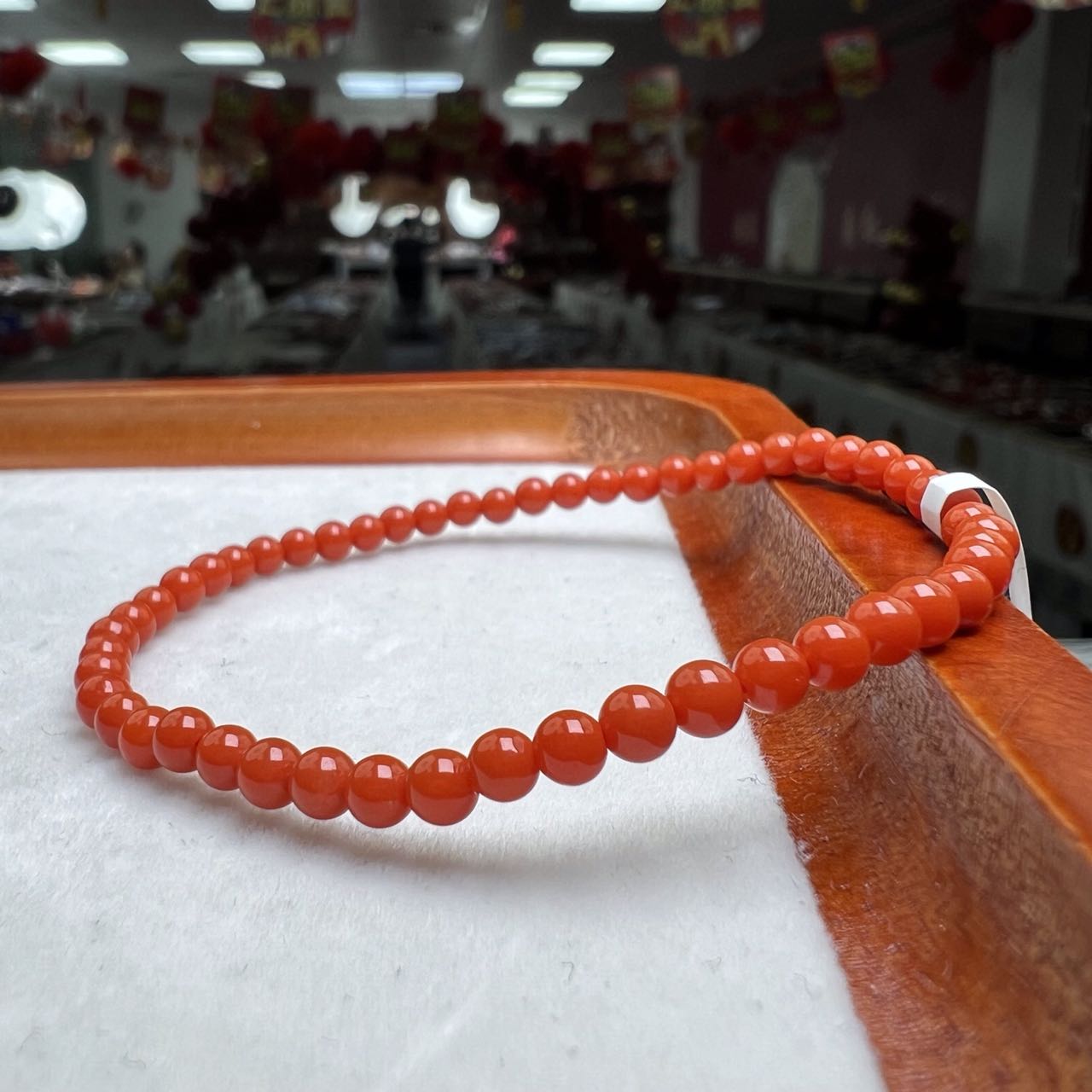 【小刘南红】保山南红精品小米珠手串(一级活动)3mm+多样性发一