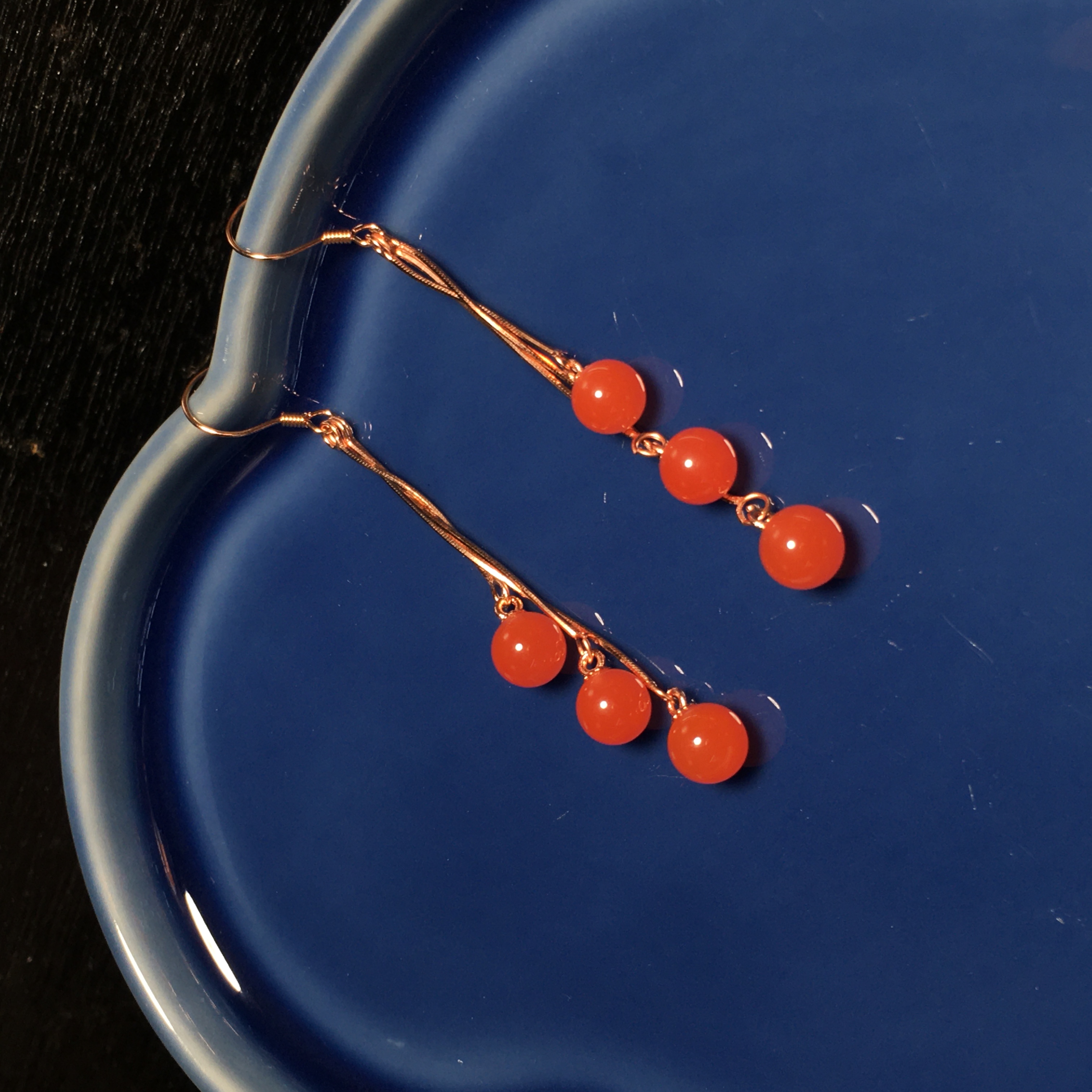 【朱锦南红】天然保山南红玛瑙流苏款耳坠时尚精致女款S925银镶嵌