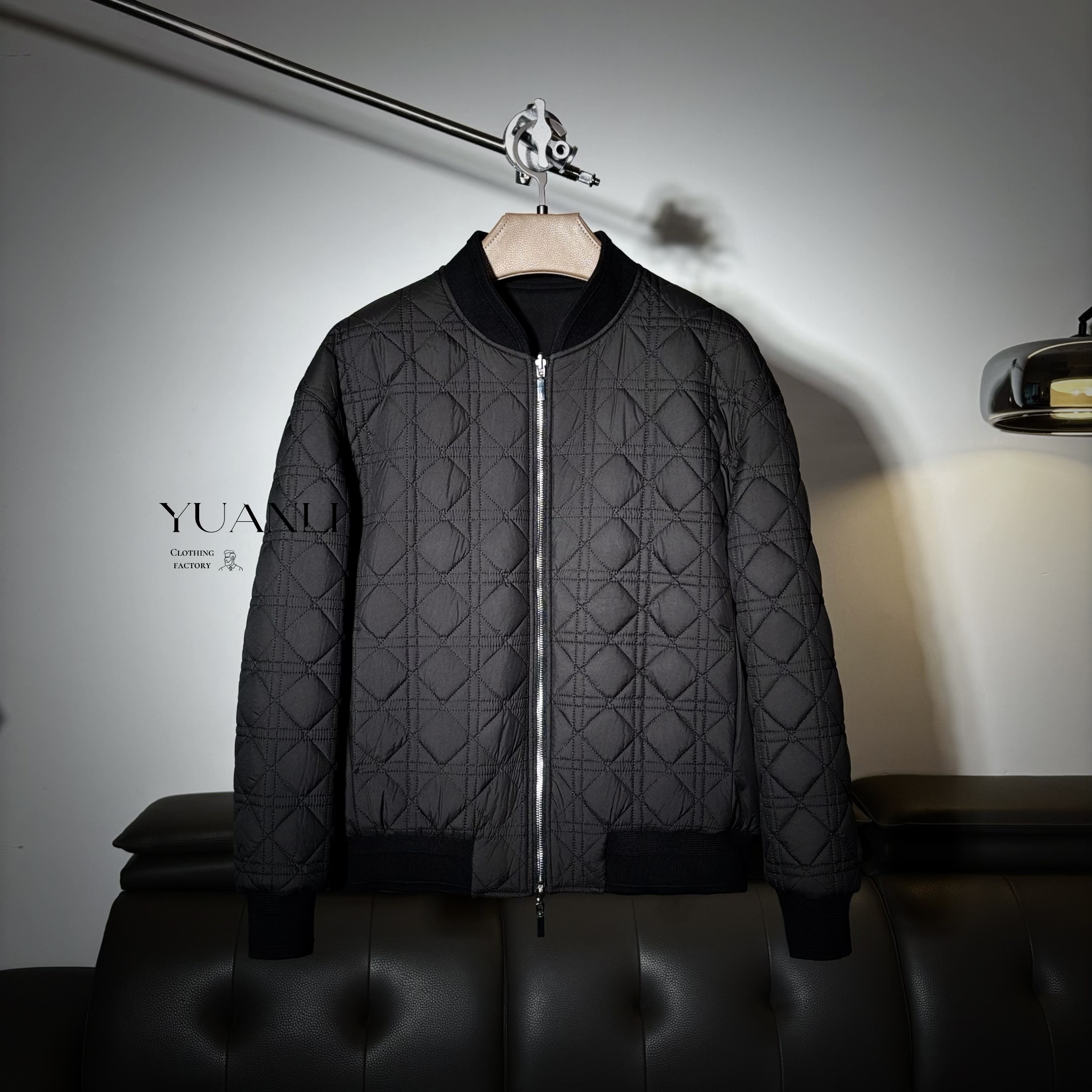 【30501-LY】高奢男装 2025秋冬新款 男士双面穿藤格纹3M棉休闲夹克