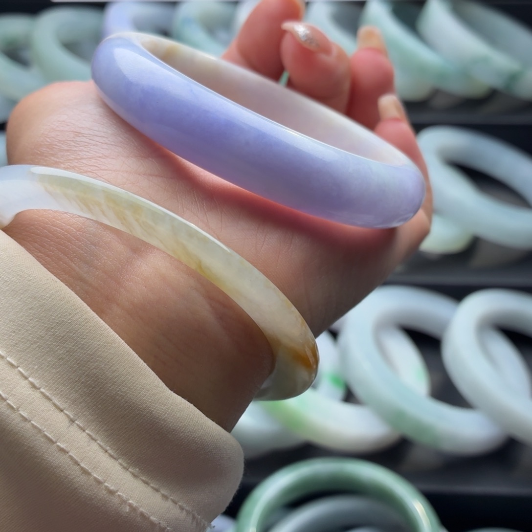 定制翡翠未镶嵌正天然翡翠手镯