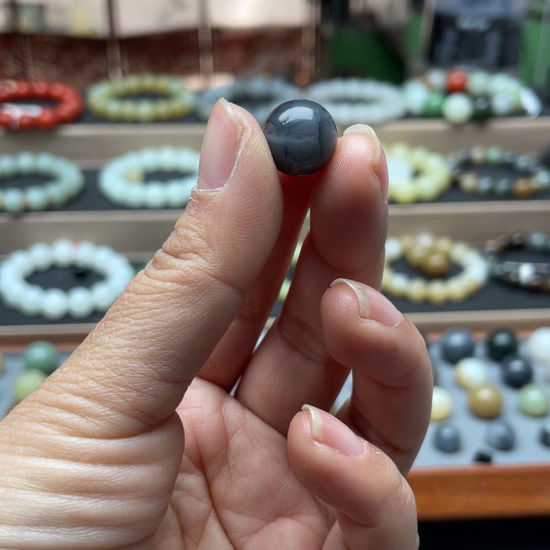 和田玉单珠12未镶嵌