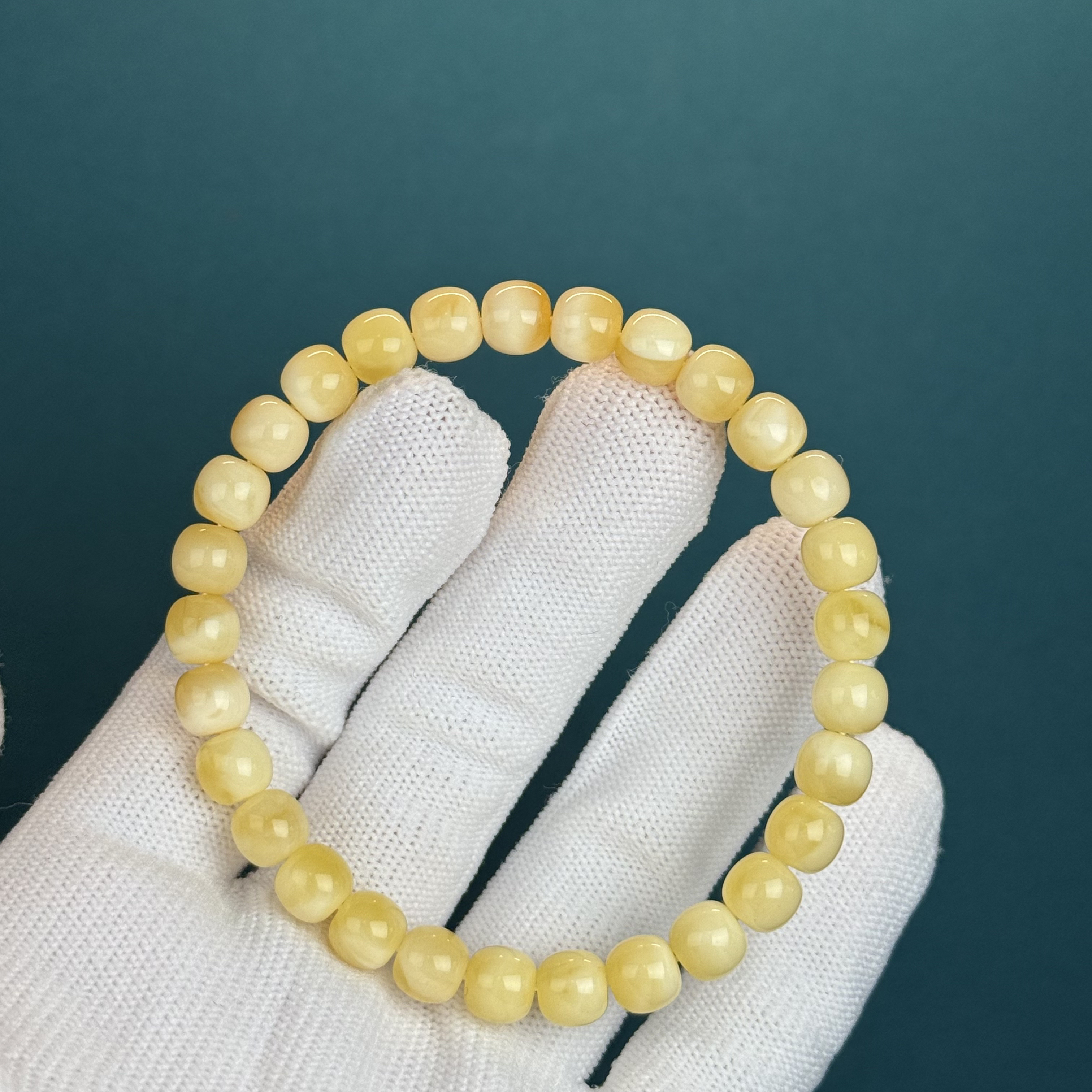 C1580天然蜜蜡老型手串7*6mm 一物一拍假一罚十