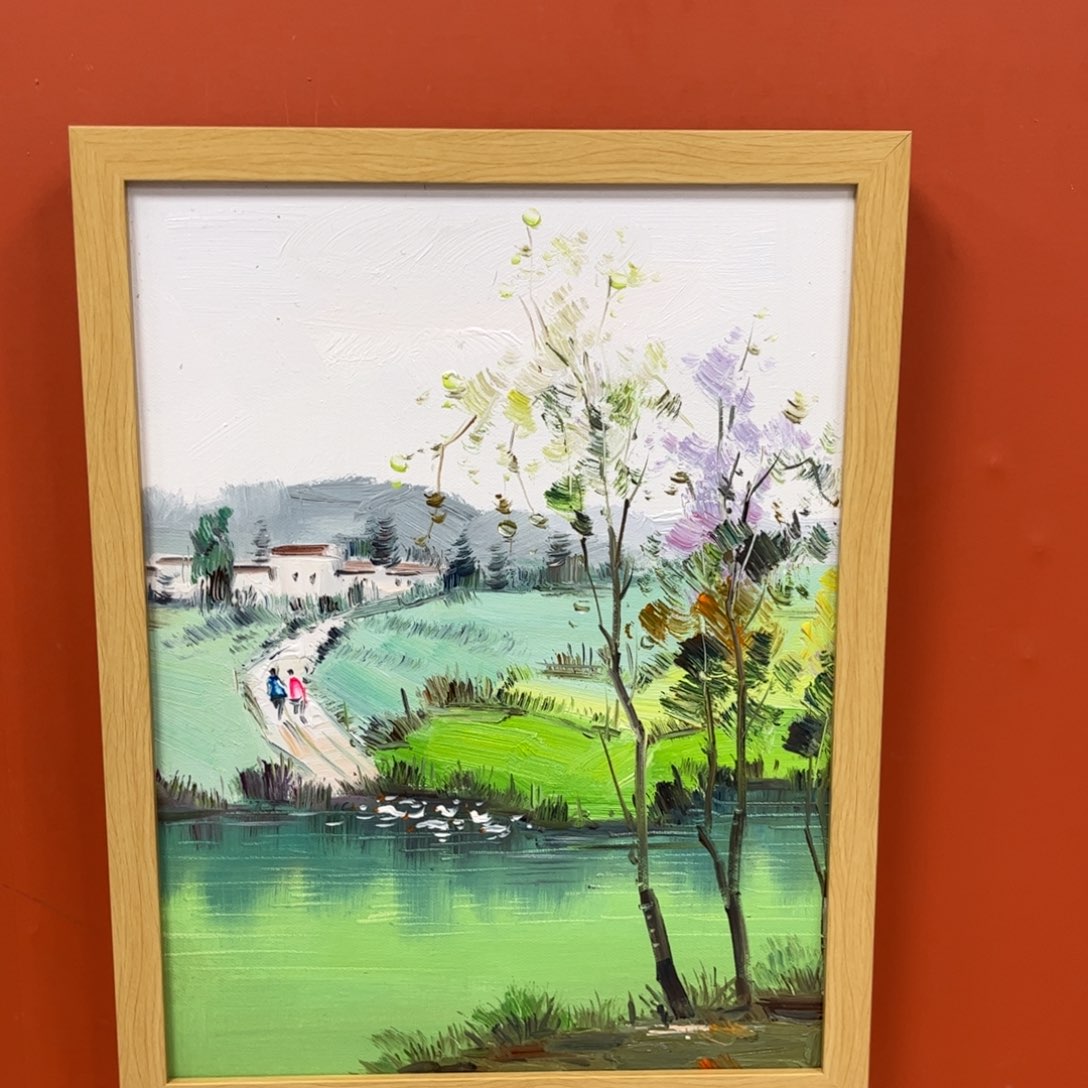 手工手绘精品油画30+48厘米带框