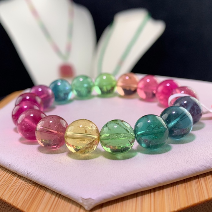 双色碧玺手链未镶嵌