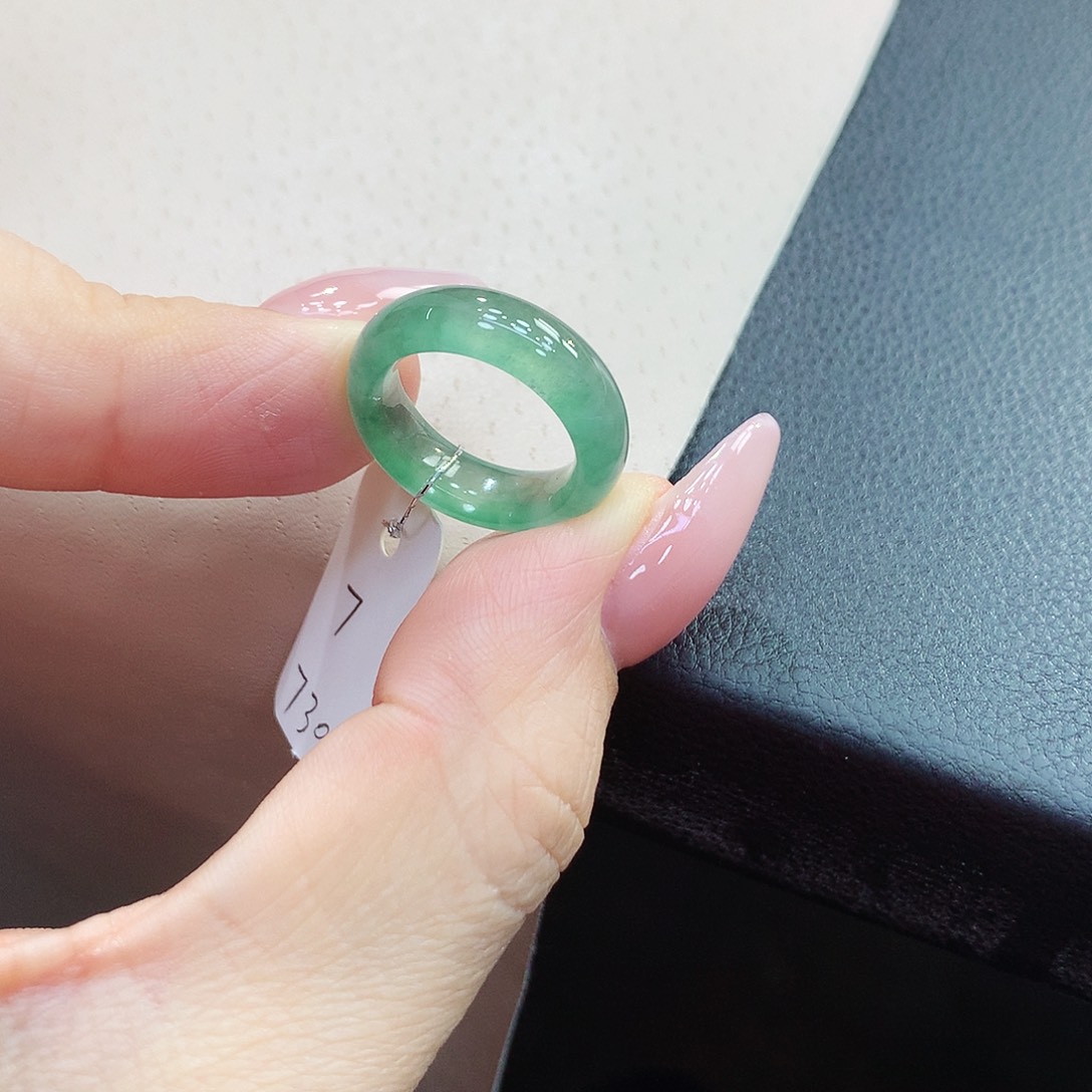 未镶嵌戒指翡翠7号
