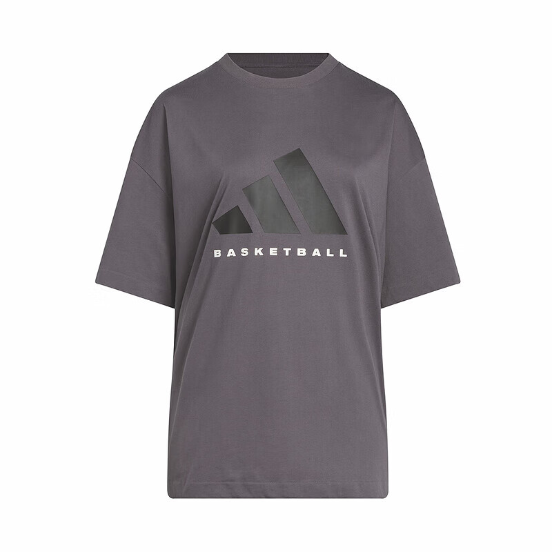 adidas/阿迪达斯BASKETBALL 品牌logo字母圆领短袖T恤  JC7834