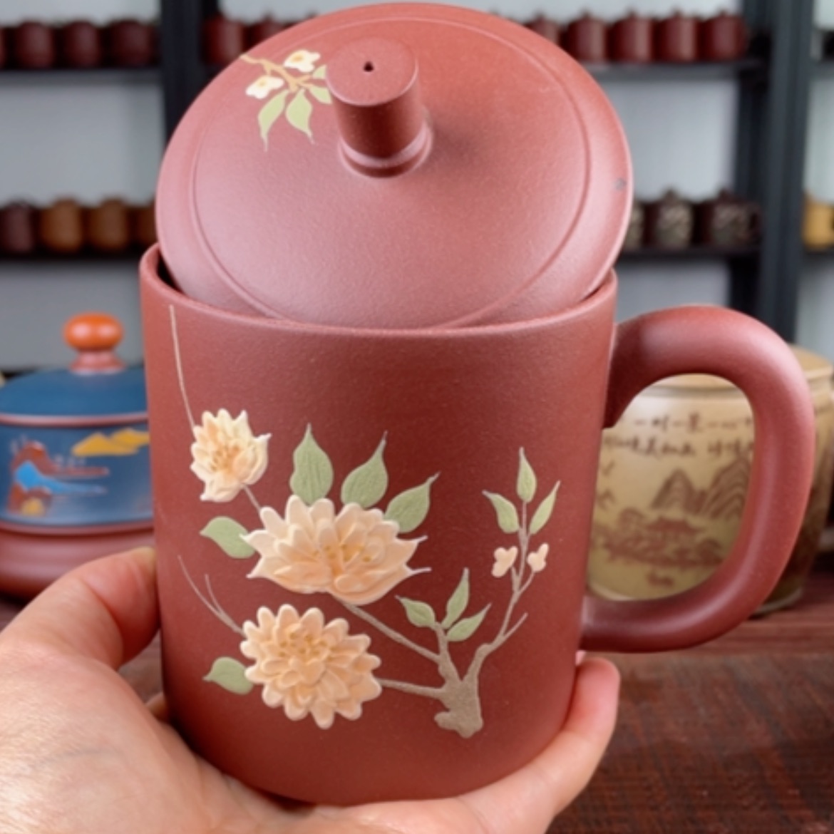 【闪购商品】茶杯紫砂宜兴原矿紫砂盖杯微瑕