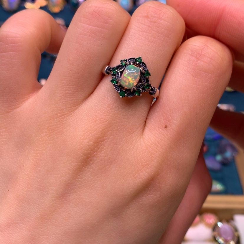 【闪购商品】欧泊戒指款式银S925镶嵌