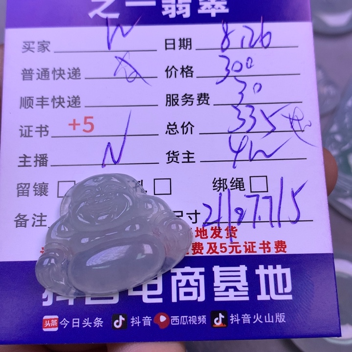 颈饰未镶嵌翡翠W****D