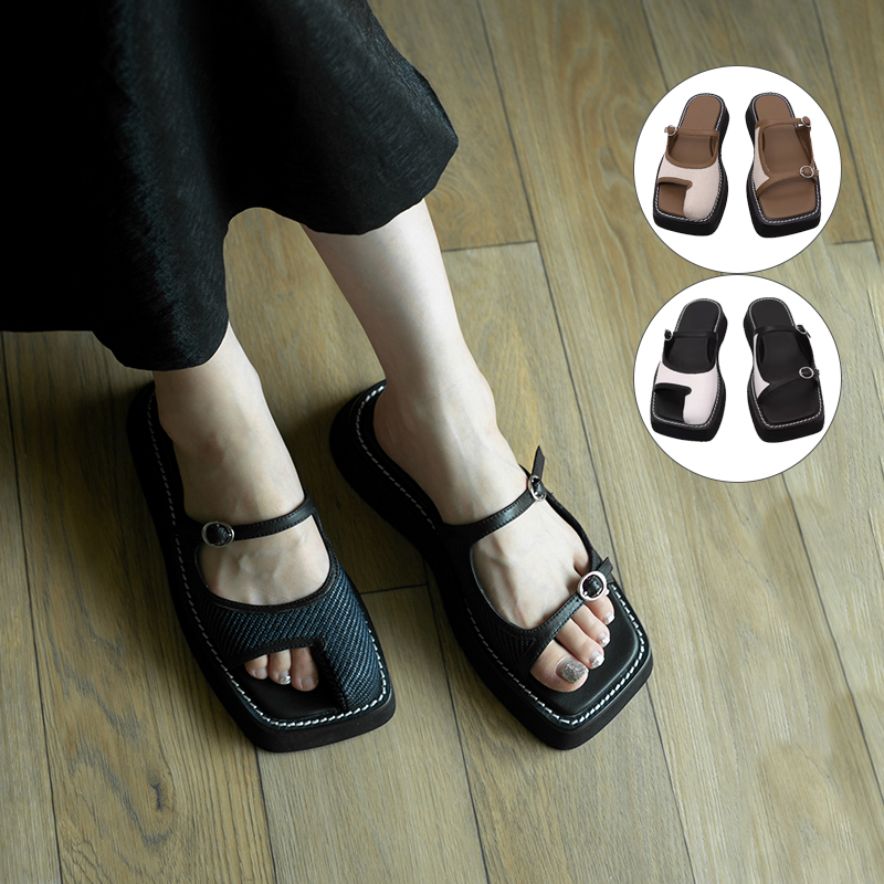 AFFLATUS3 意大利手工羊皮鸳鸯凉鞋