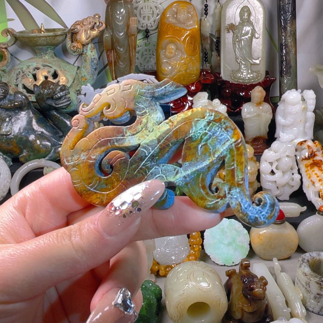 和田玉未镶嵌挂件4