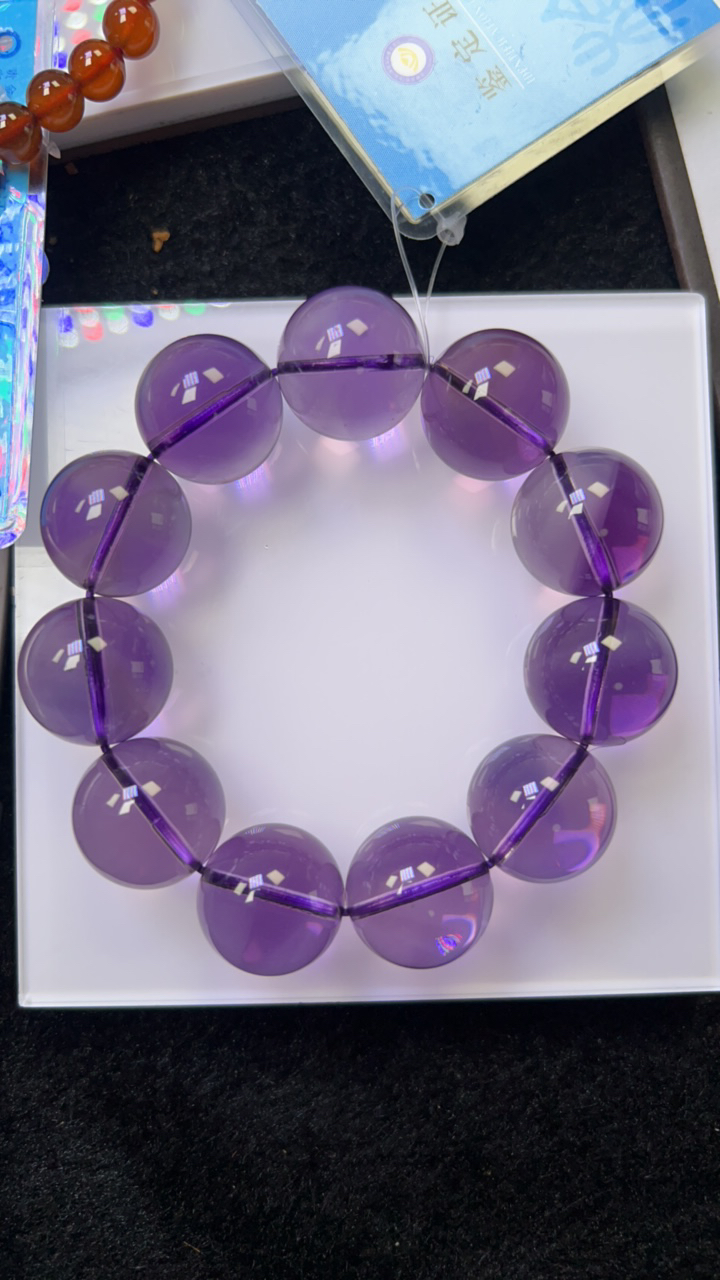 天然大颗粒巴西紫水晶手链