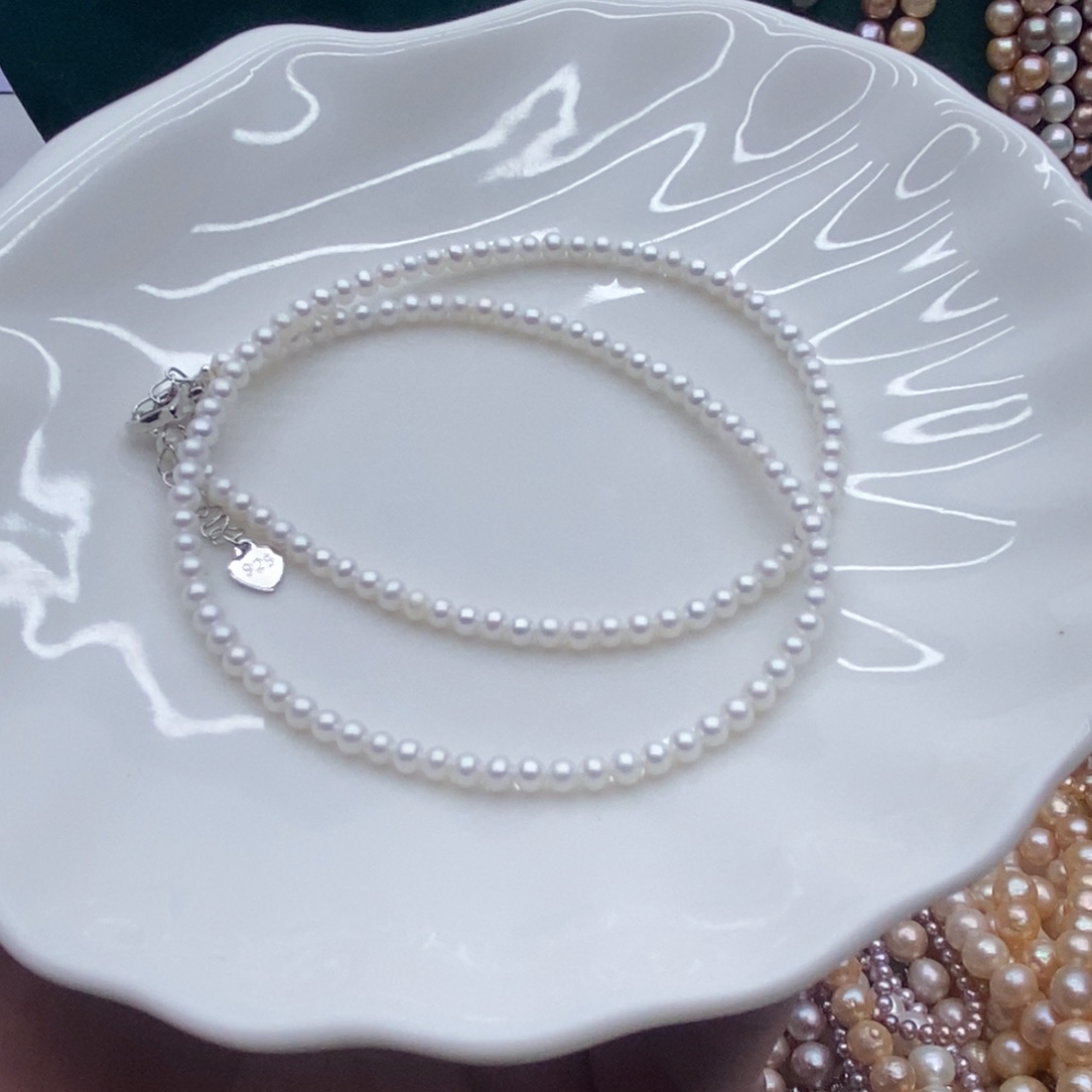 天然淡水珍珠无人工干预银S925镶嵌淡水珍珠20