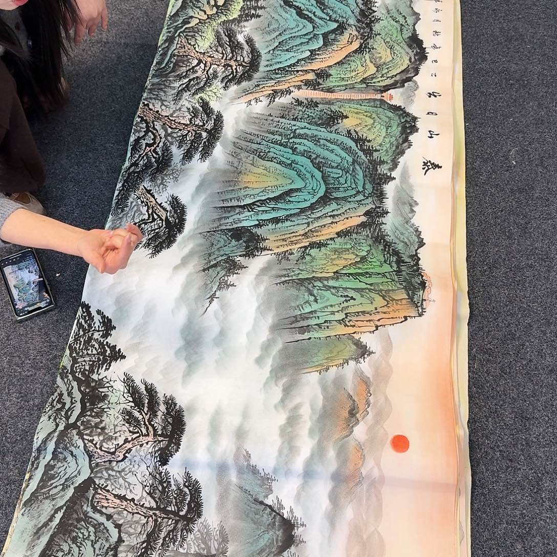 纯手绘国画作品好看小六尺