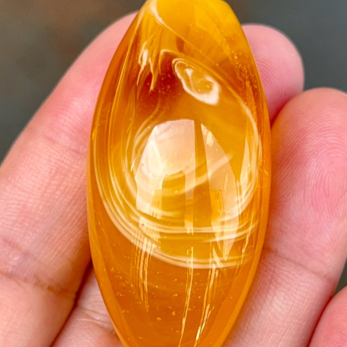 焦皮料鸡油红妖花天珠