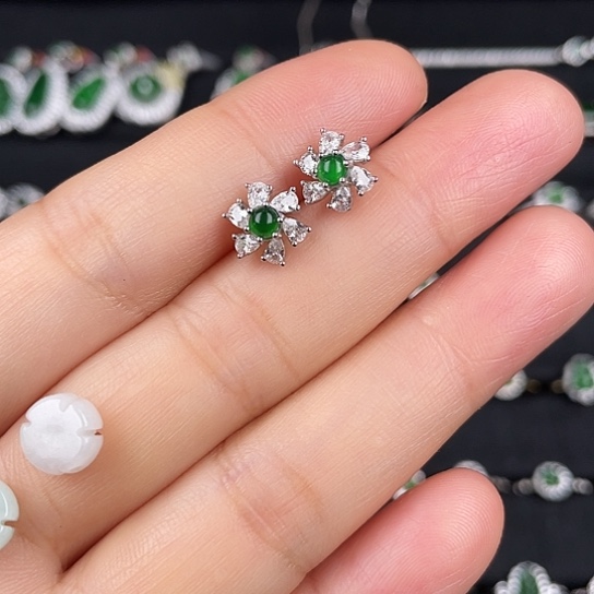 翡翠未镶嵌手链翡翠未镶嵌耳钉