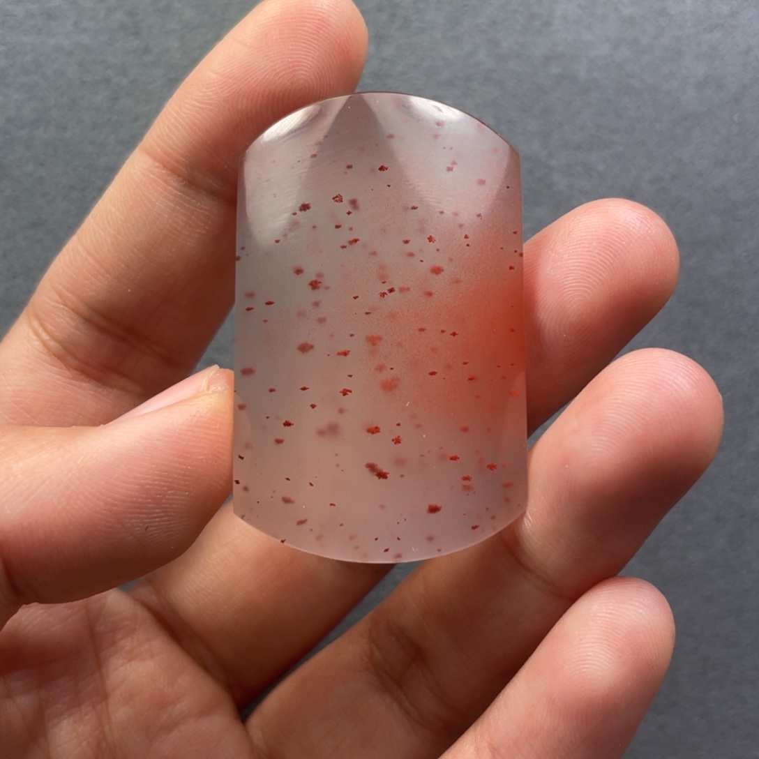 南红玛瑙未镶嵌配饰平安牌