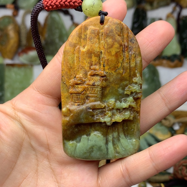 岫岩河磨玉（透闪石质玉）挂件未镶嵌骉****森