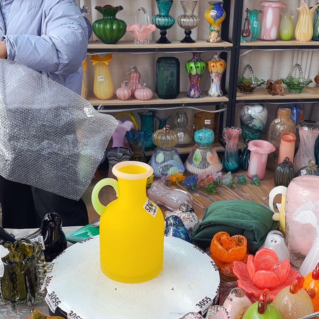 柠檬黄 家悦琉璃工艺品不完美