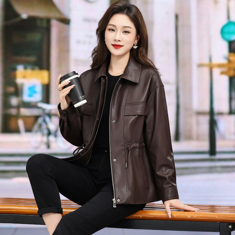 海宁真皮皮衣女绵羊皮中长款外套宽松皮草外套女款爆款2025新款