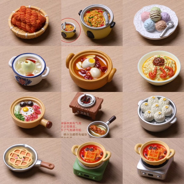 （自选一格不售后）新款创意立体食物冰箱贴磁性食玩家居装饰品