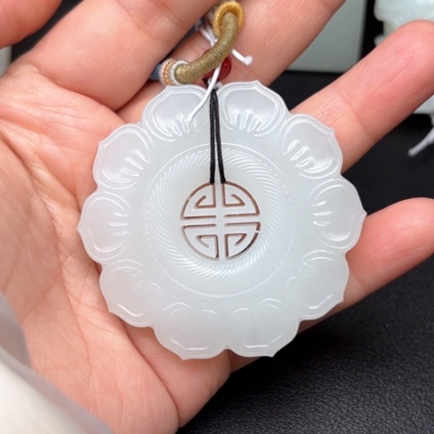 和田玉挂件未镶嵌F***舟