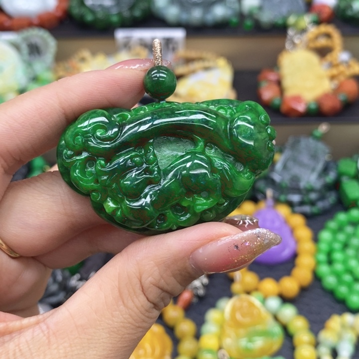 畅***宝翡翠未镶嵌颈饰项链4