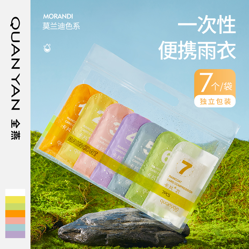 一次性卡片雨衣女款登山便携加厚长款全身防暴雨男款成人旅行雨披