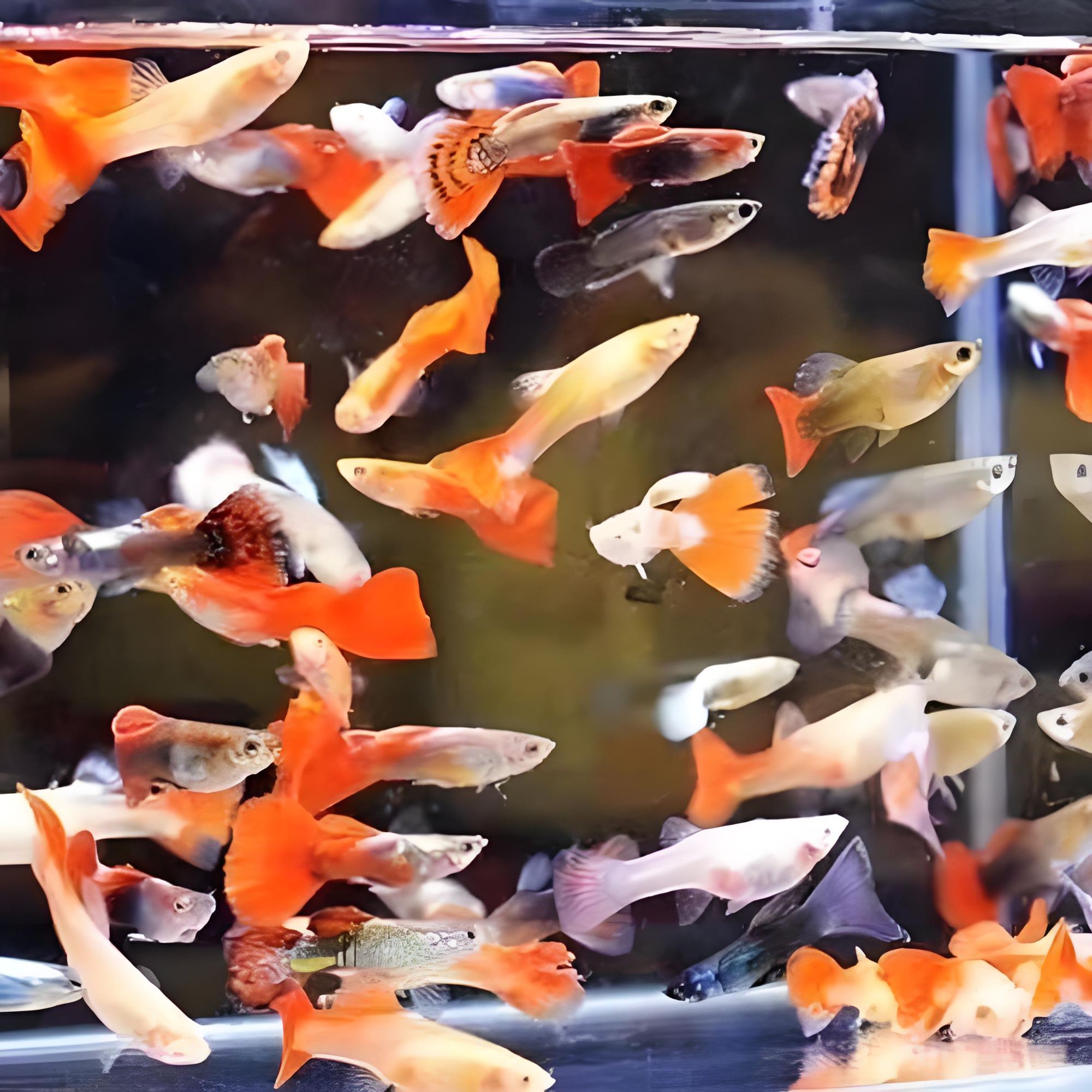 杂袍孔雀鱼--欢迎来到水族界的‘泡泡玛特 胎生鱼观赏鱼培育