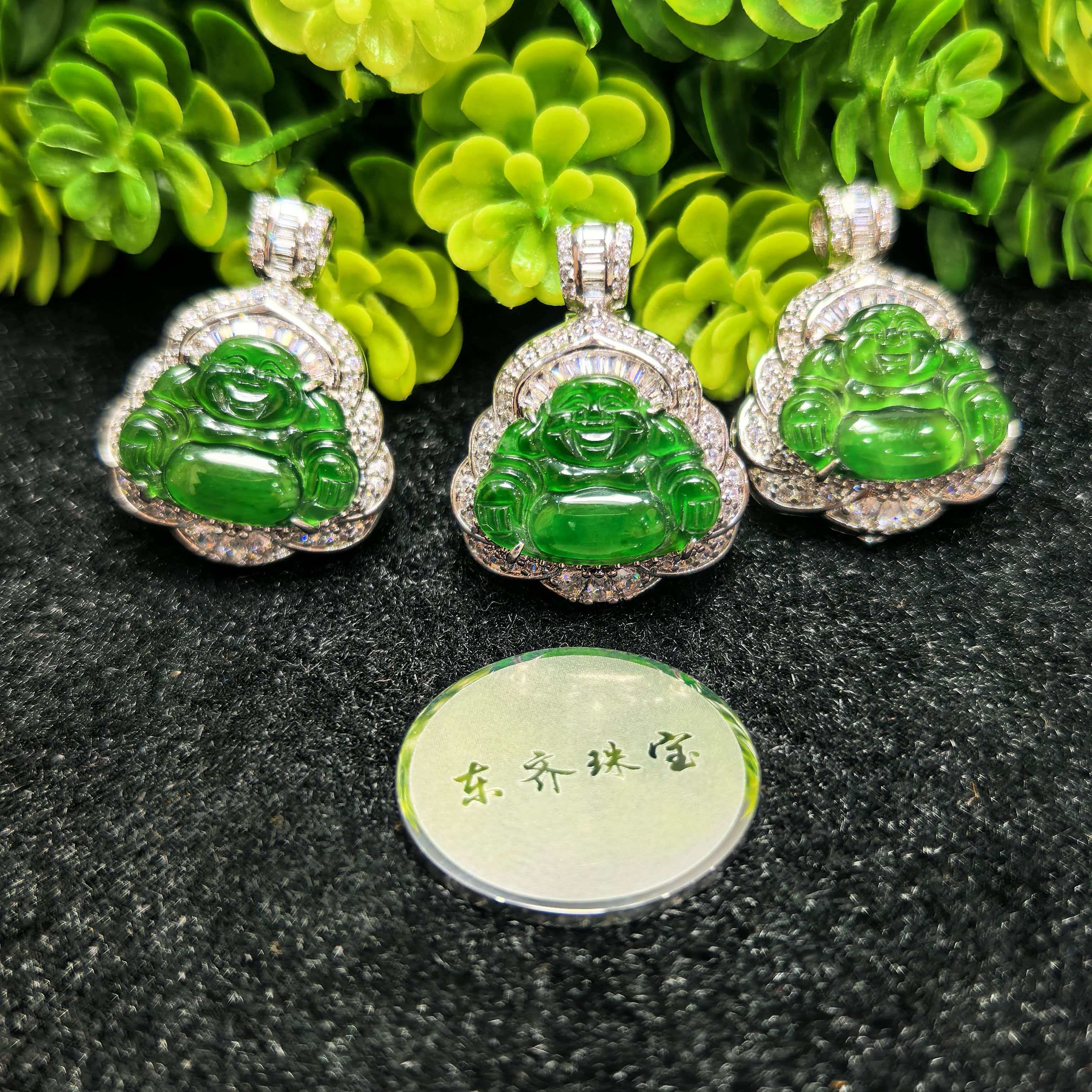 JAT5500【东齐珠宝】翡翠A货佛公吊坠-配链/绳-多样性发货只发一件