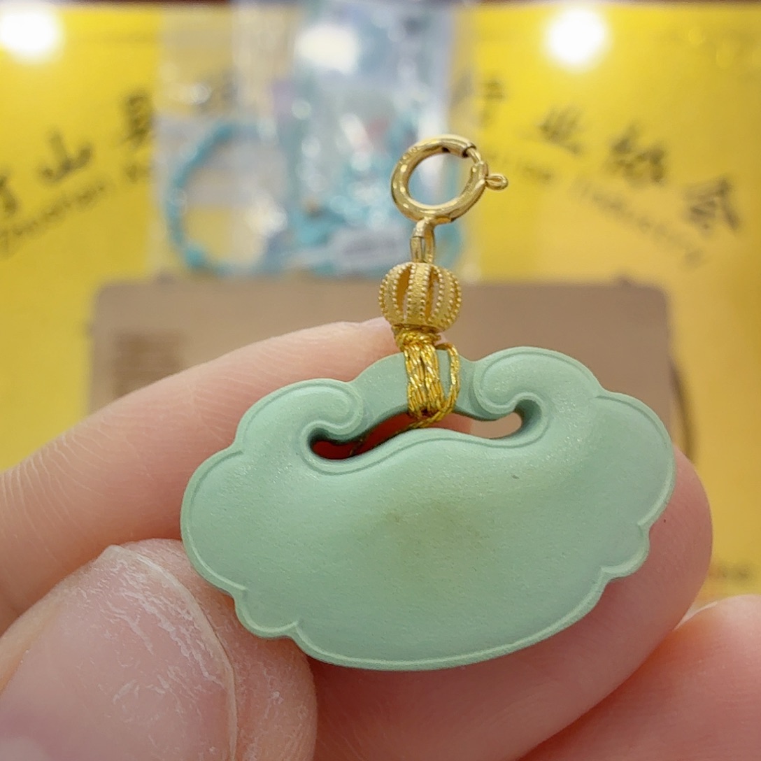 绿松石18K金镶嵌珠宝奇石