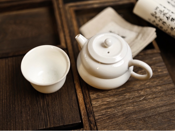 如是柴烧·高白泥葫芦壶120cc主人杯60cc一组