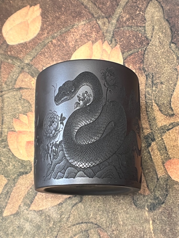 原矿石黄宜兴紫砂主人杯生肖蛇手工茶具品茗杯