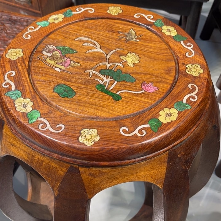 木鸳鸯戏水古凳古凳45