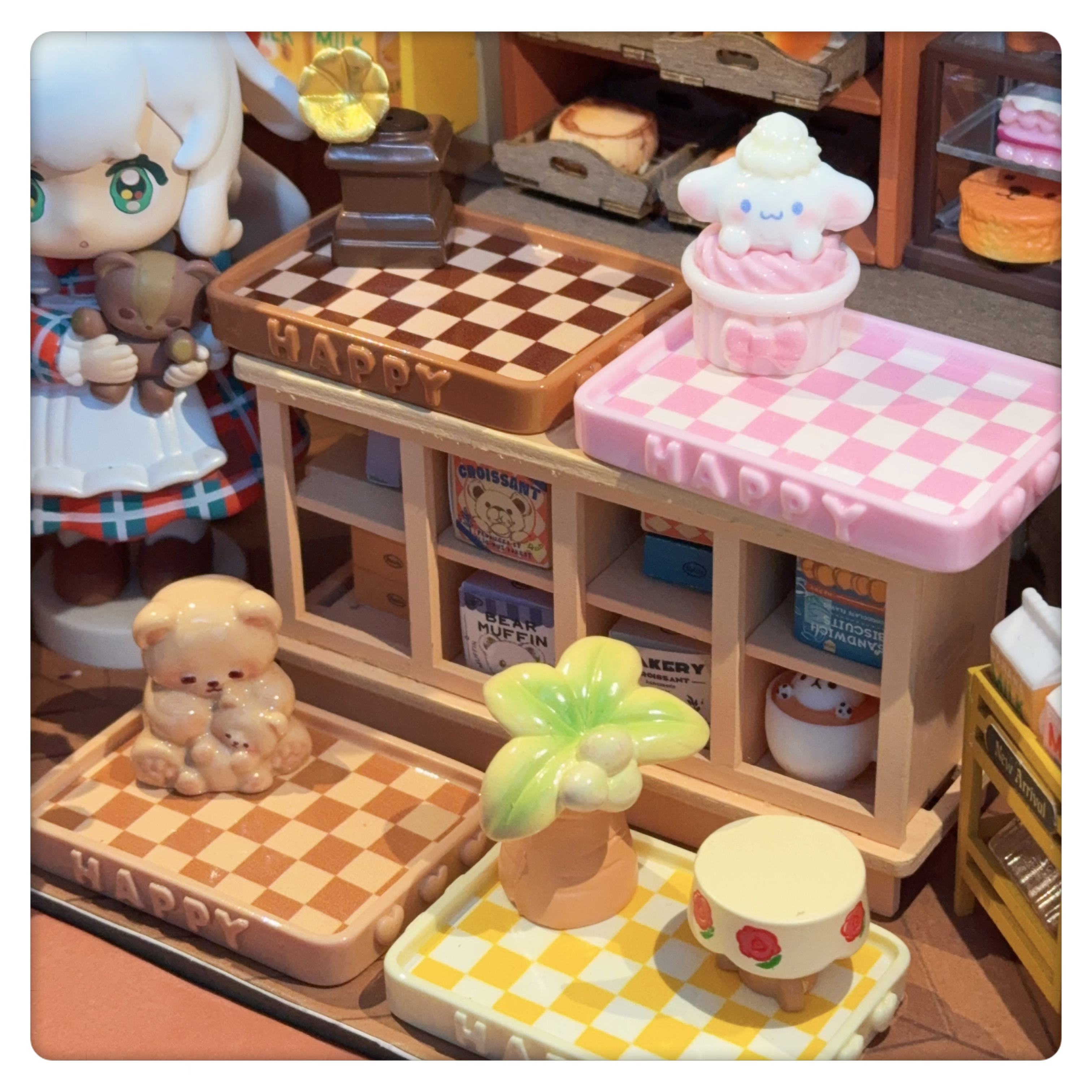 树脂HAPPY盘子，手工DIY配件，树脂配件