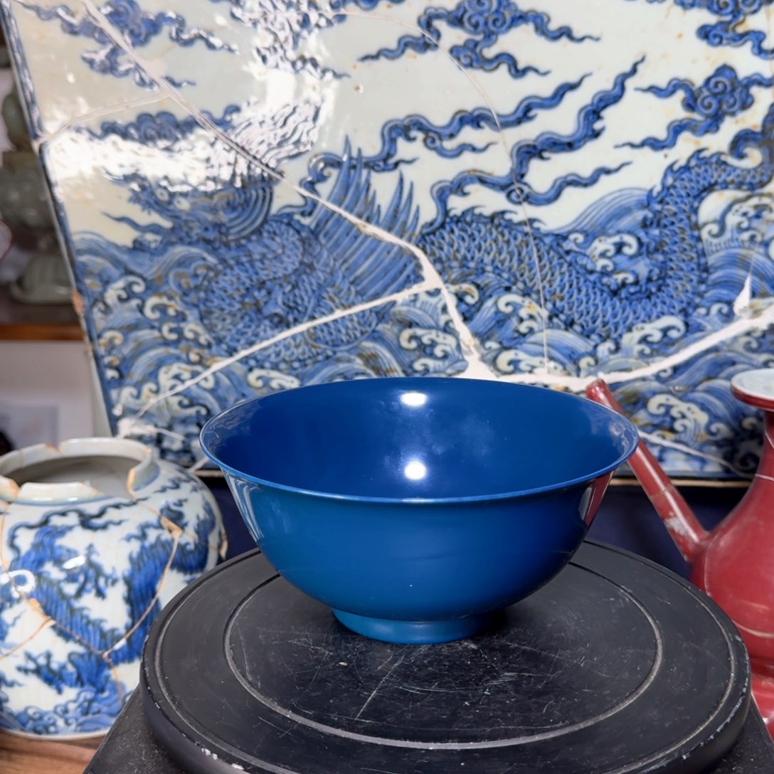 瓷片王*龙陶瓷单色釉大碗6