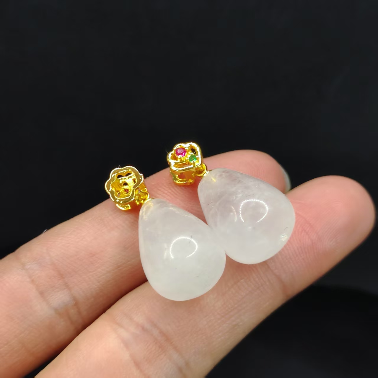 【龙龙严选】白水晶水滴吊坠赠链X9【多样性发其一】约16-12mm