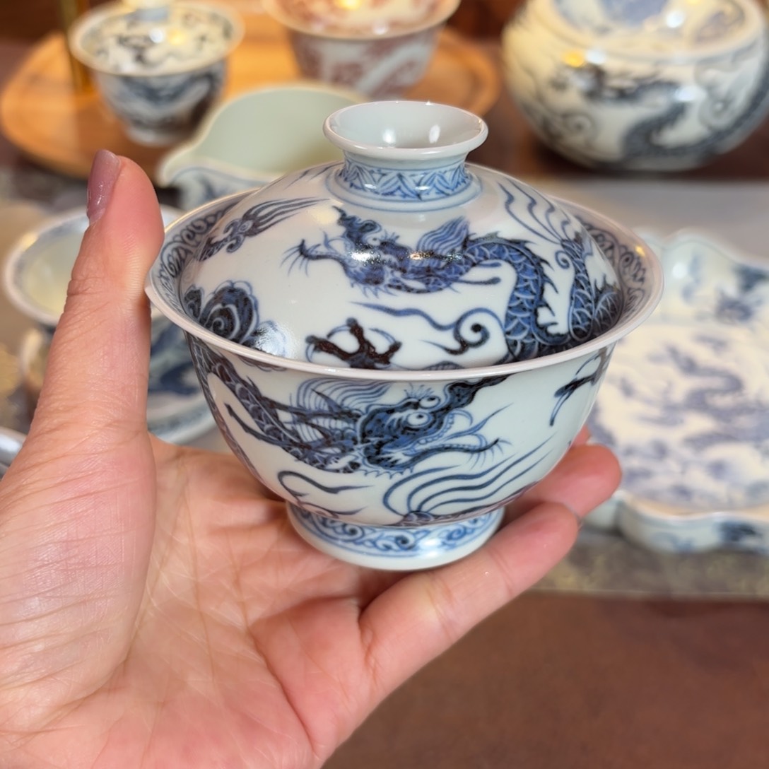 杯铠甲龙盖碗博陵造物