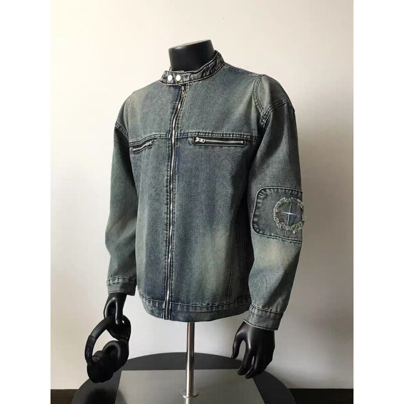 棒球服夹克聚酯纤维长款圆领青少年休闲流行青春