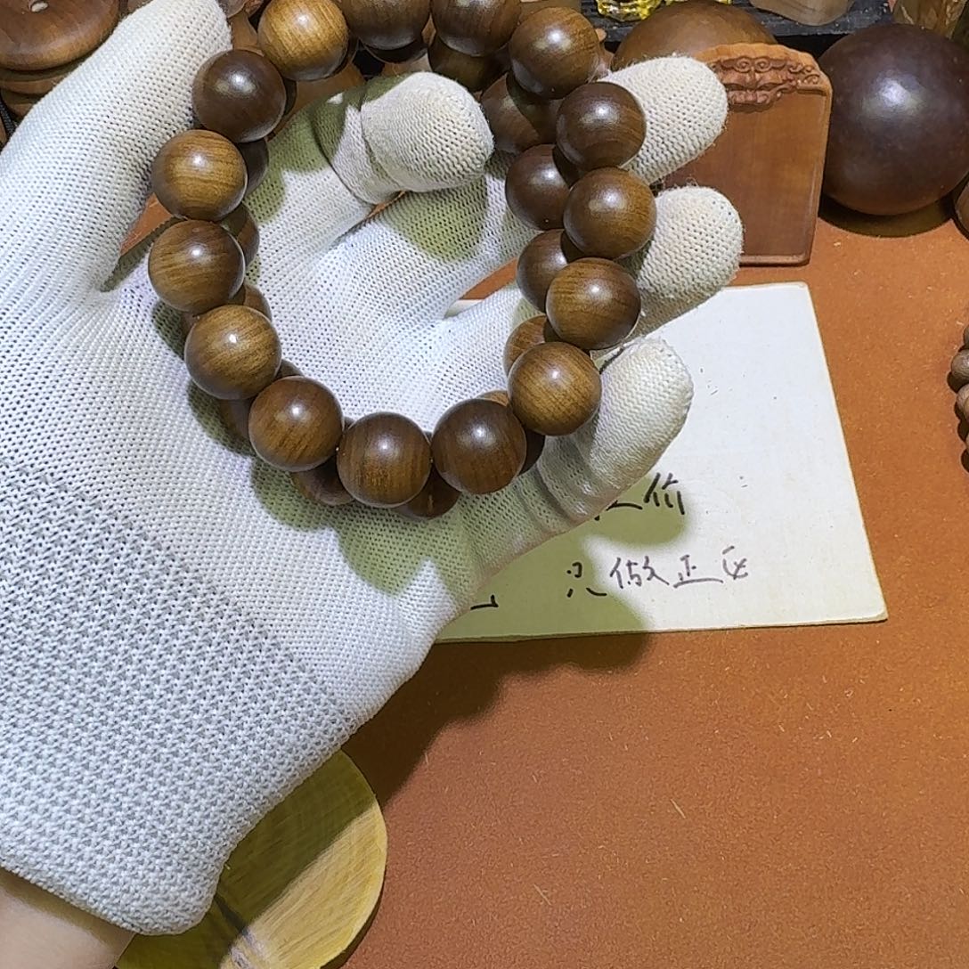 檀香木百年老山檀1.5×15颗虎皮横纹沉水