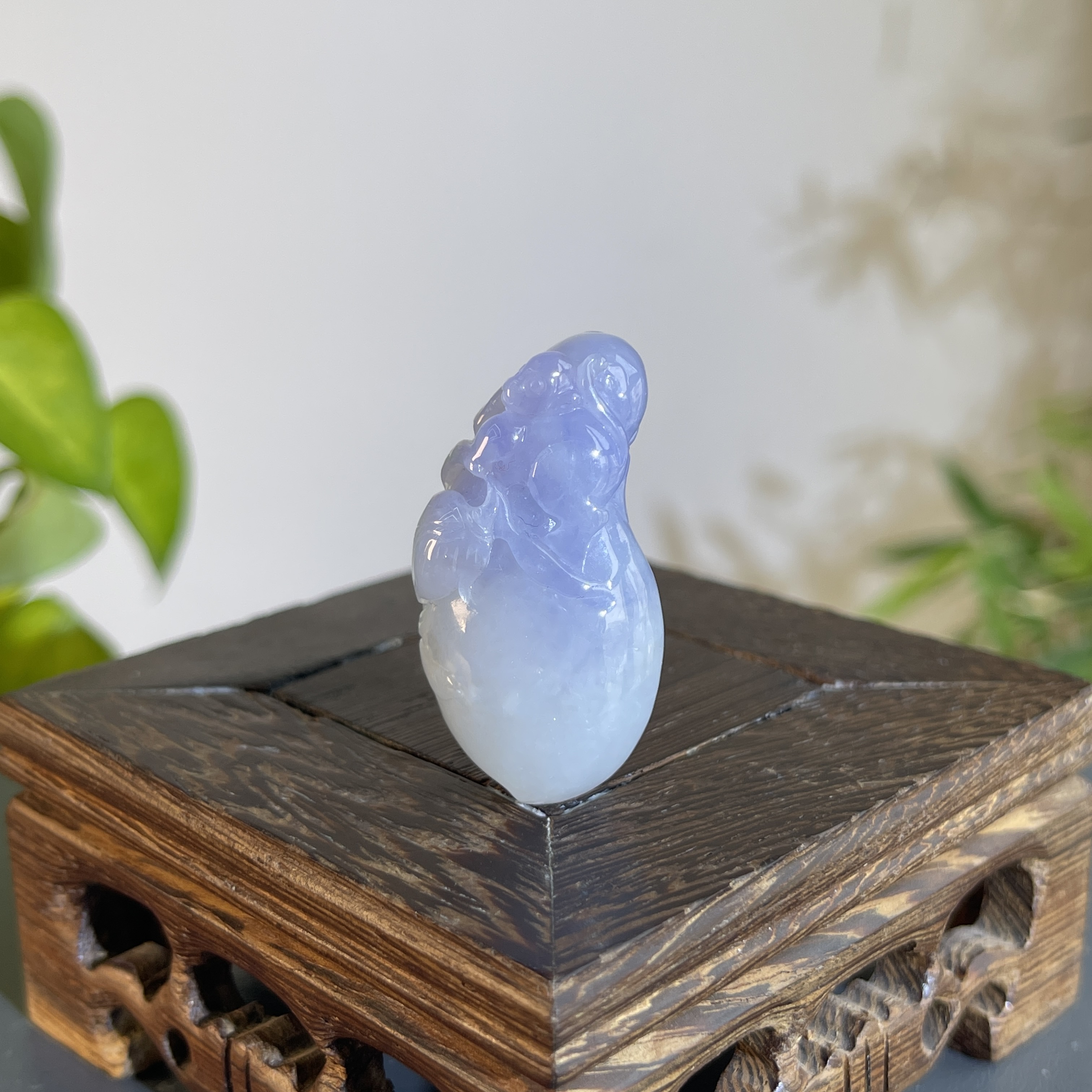 JCB12-88 天然缅甸A货翡翠 灵猴献瑞