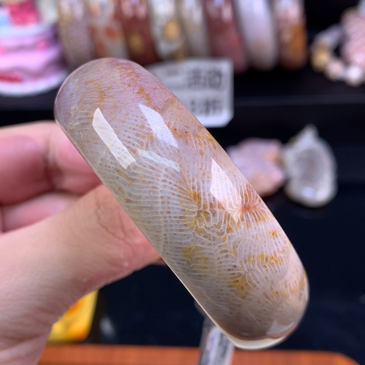 【闪购商品】未镶嵌手链硅化珊瑚（珊瑚玉）92号54.9圈凤尾