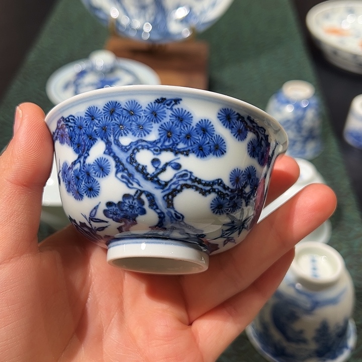 景土造物松竹梅杯杯