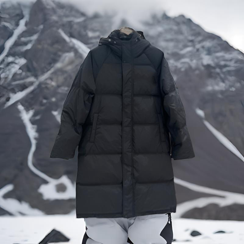 BA冬季新款中长款连帽加厚保暖户外情侣款百搭男子男士运动休闲