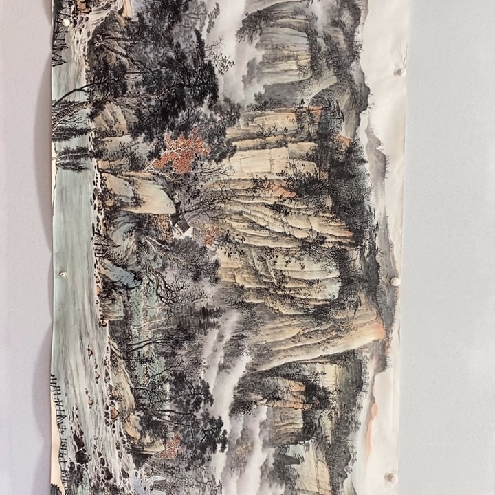 用***康国画太行秋韵丈二巨幅