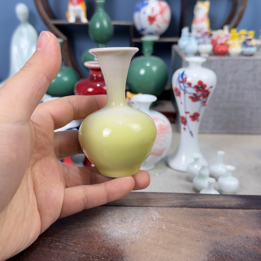 陶瓷手工小花器摆件